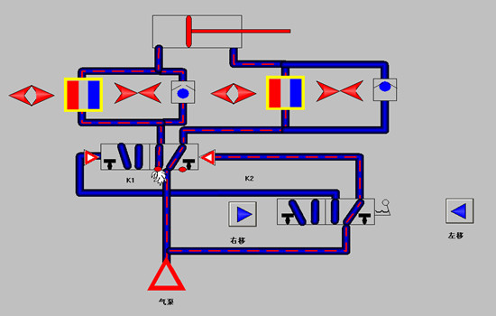 KH-20B氣動(dòng)PLC控制實(shí)訓(xùn)裝置雙作用氣缸的速度控制回路 KH-20B氣動(dòng)PLC控制實(shí)訓(xùn)裝置雙作用氣缸的速度控制回路